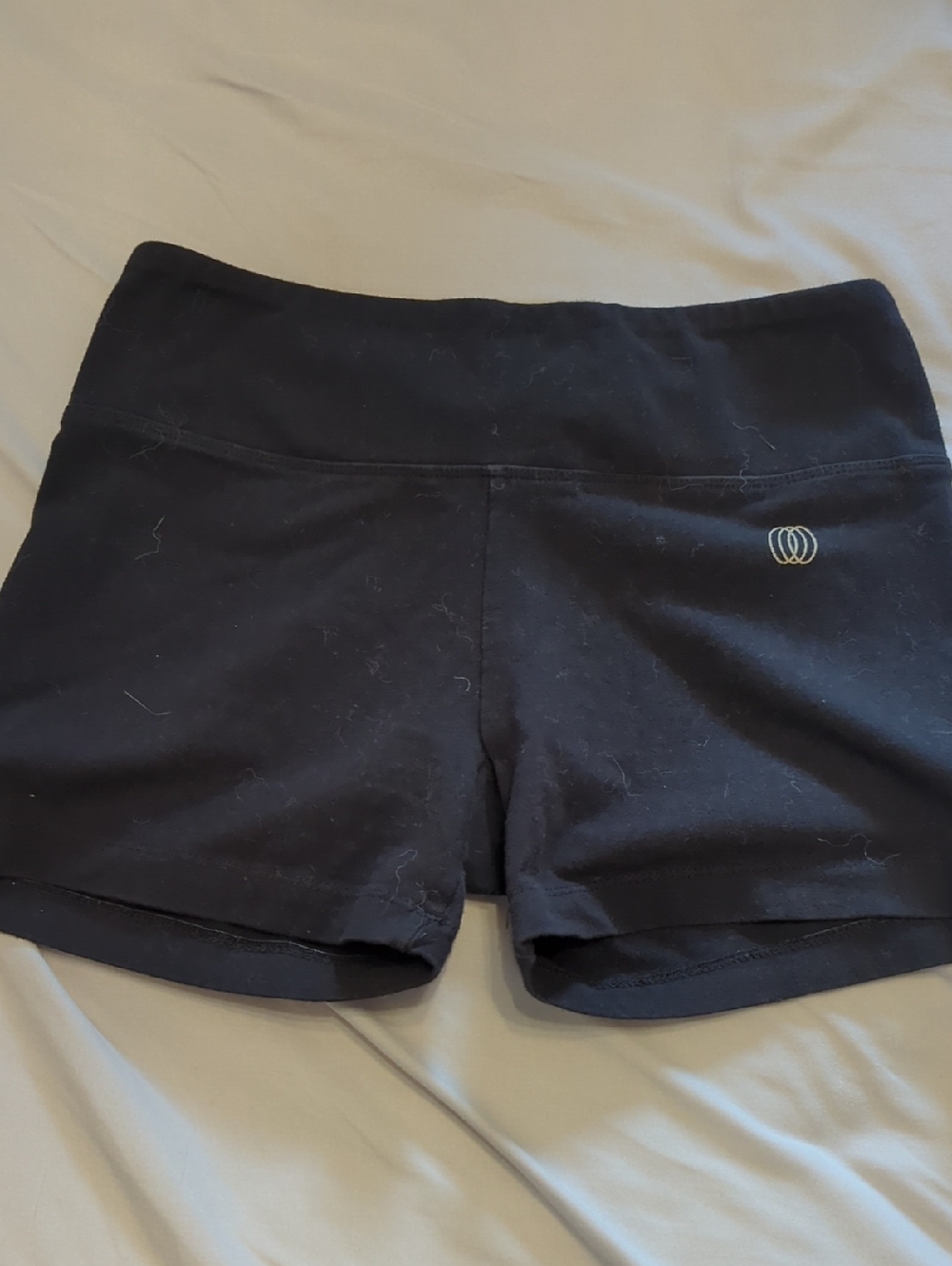 Marika Black High-Waist Bike Shorts with Subtle Logo